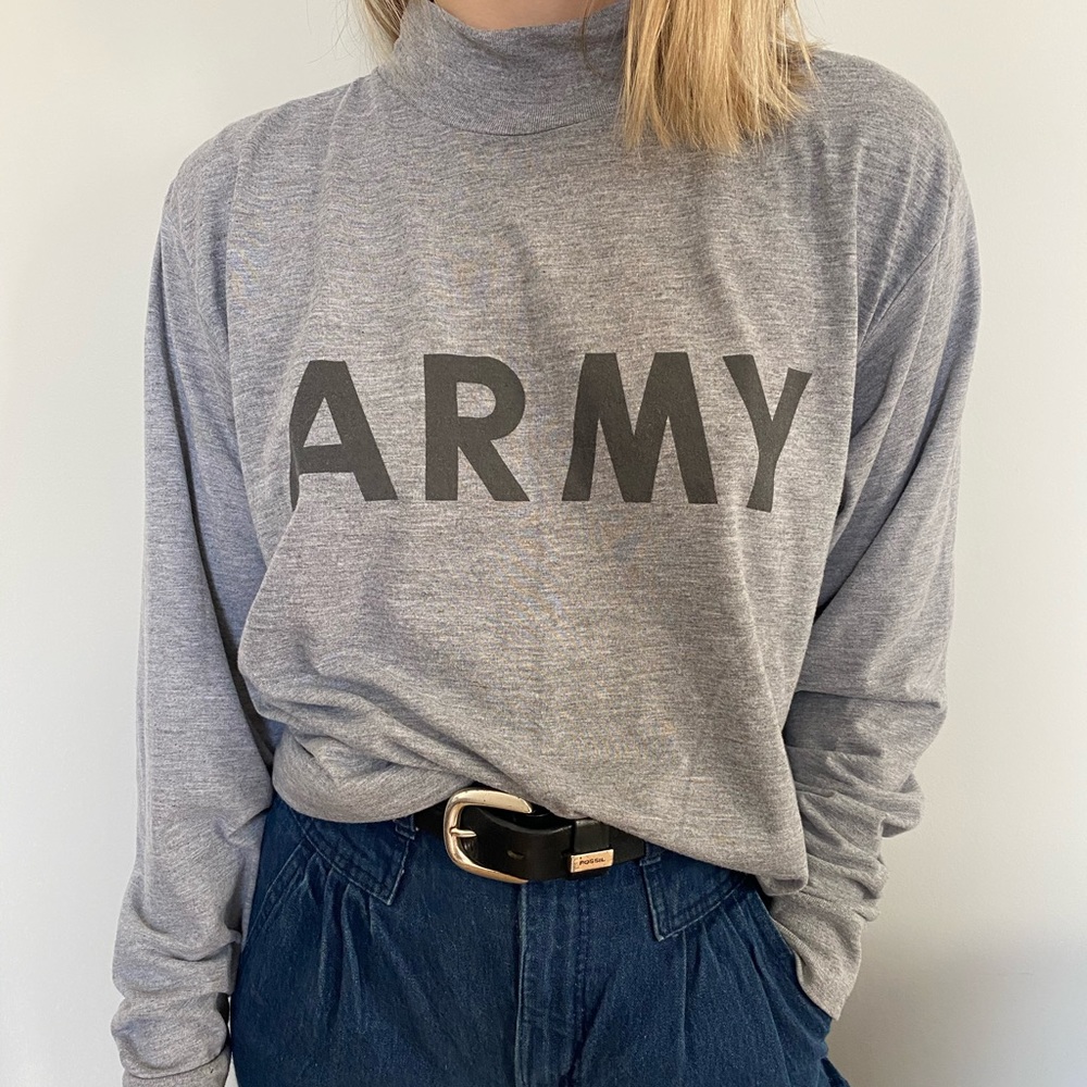 Army Mock Neck Sweatshirt